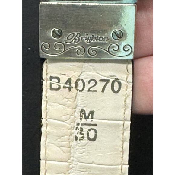 Vintage Reversible Southwestern Black Tan Silver Buckle Belt Brighton 36” Sz M - Picture 10 of 10